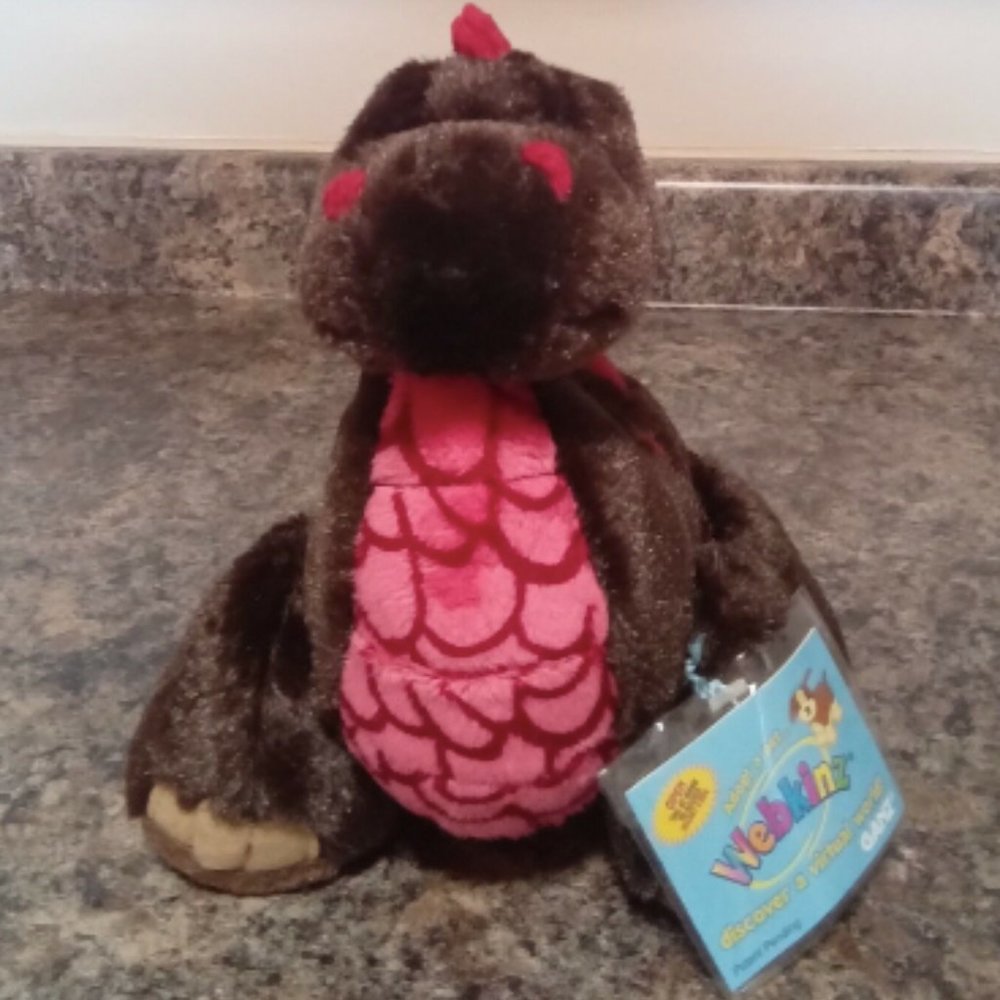RARE Cocoa Dinosaur Webkinz NTW with Sealed Code